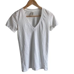 Victoria secret pink white v neck tee small petite